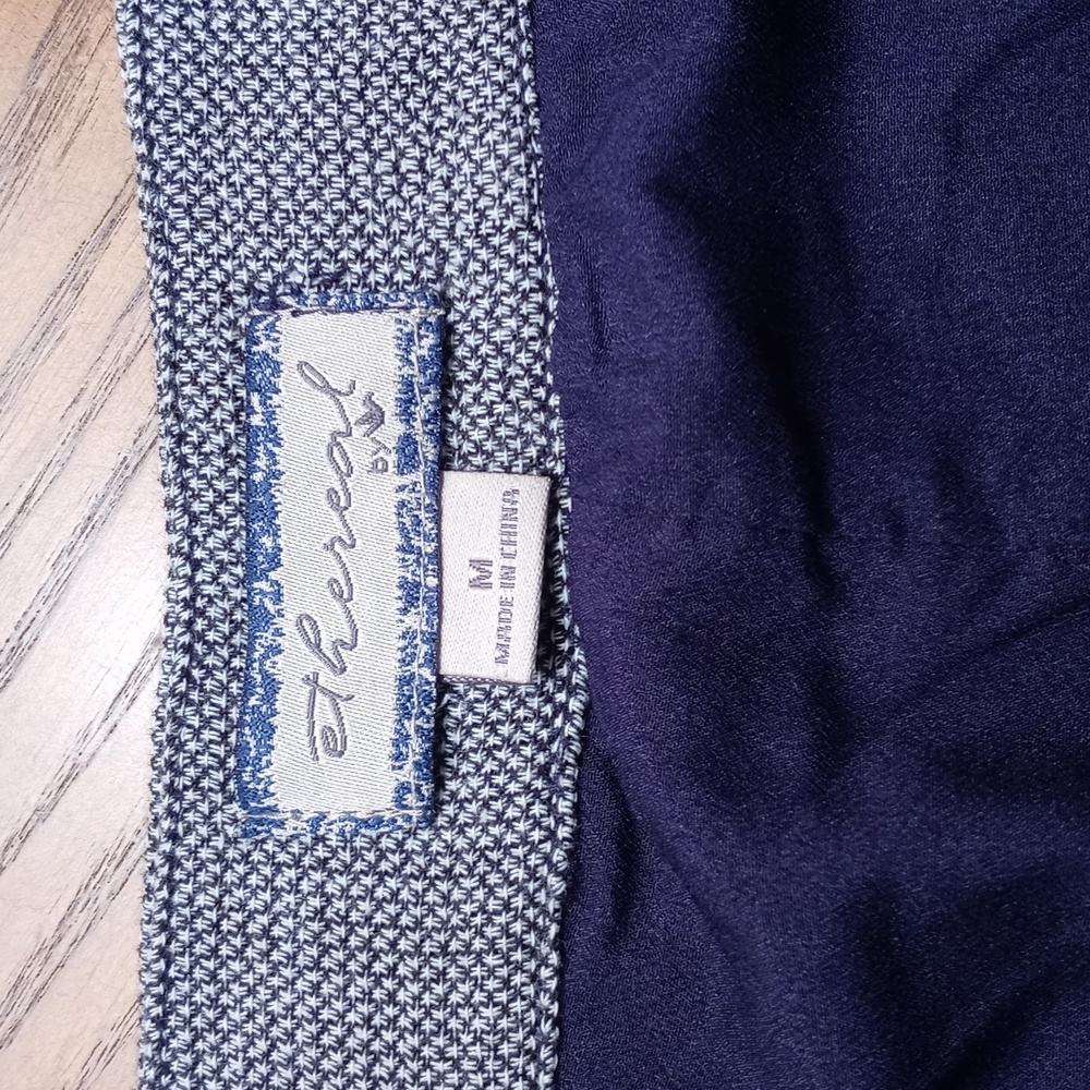 ***Relisted*** Anthropologie Ethereal Blue Fringed Hem Blue Tweed Shorts - Picture 6 of 6
